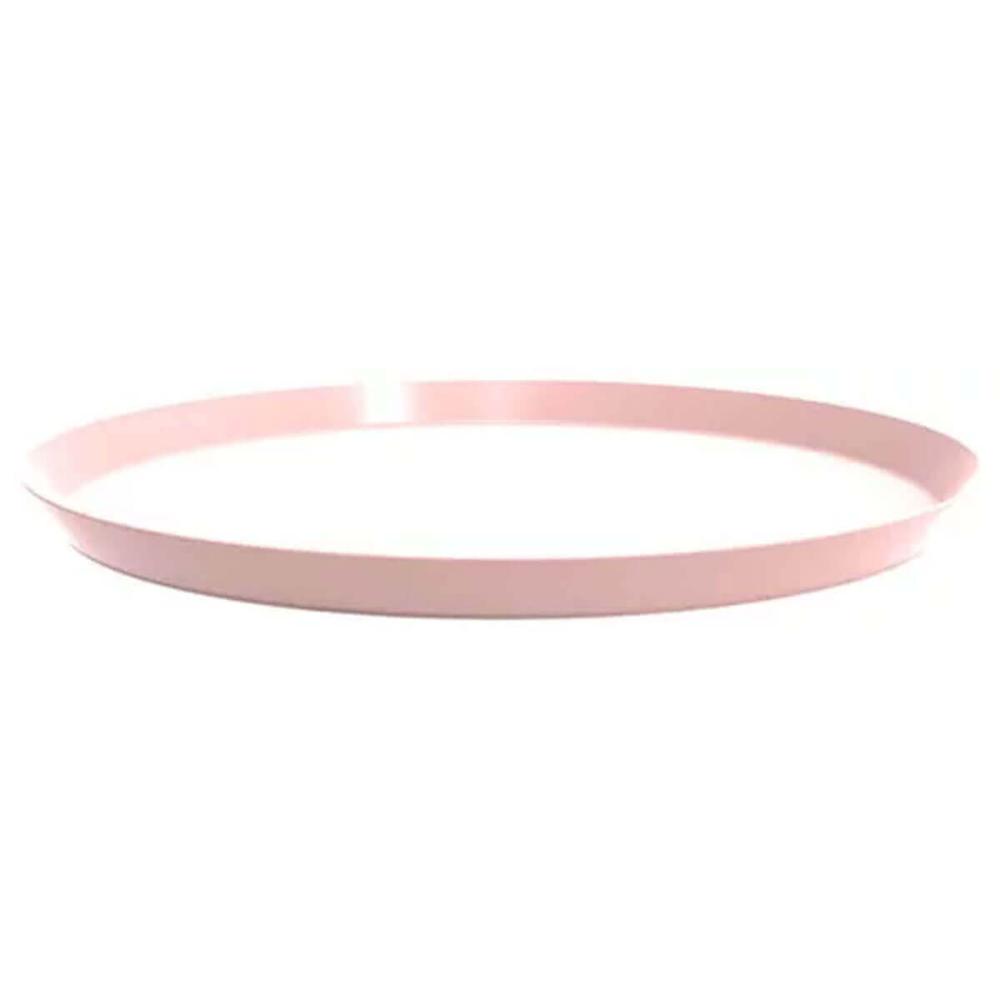Kit 48 Bandejas Redondas 34cm Rosa Buffet Evento Restaurante Crippa Bubble