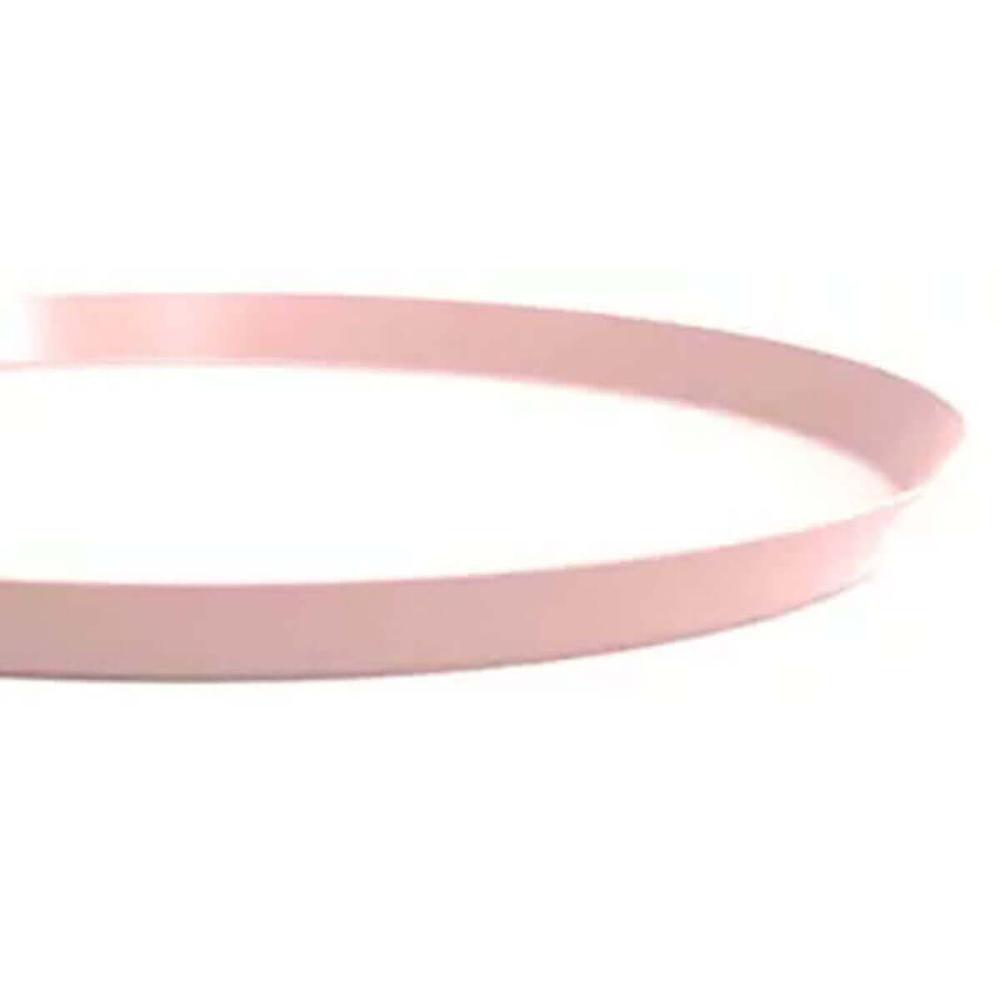 Kit 48 Bandejas Redondas 34cm Rosa Buffet Evento Restaurante Crippa Bubble