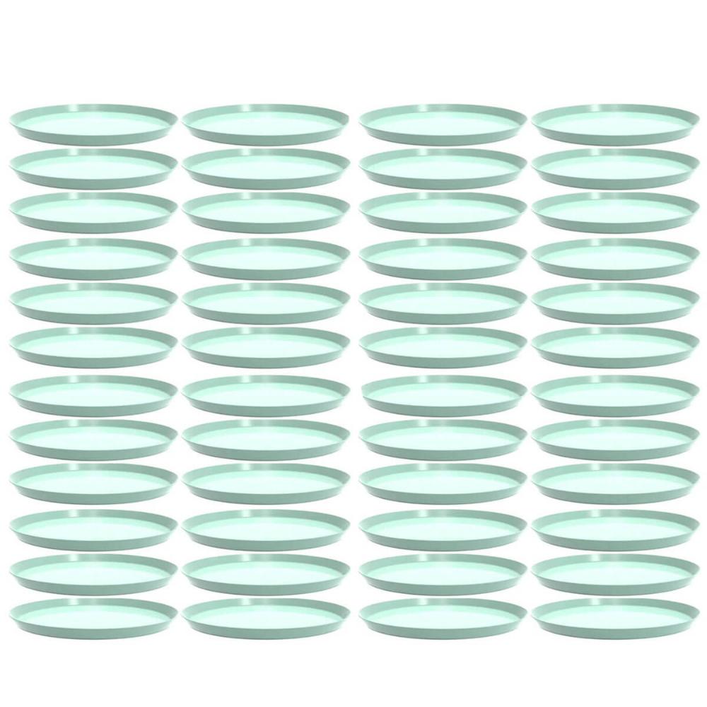 Kit 48 Bandejas Redondas 34cm Verde Menta Buffet Crippa Bubble Eventos