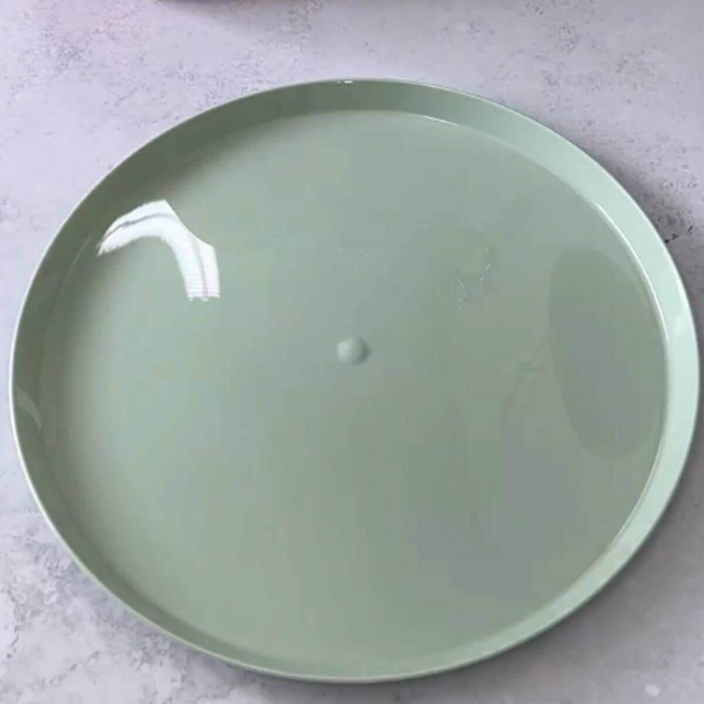 Kit 48 Bandejas Redondas 34cm Verde Menta Buffet Crippa Bubble Eventos