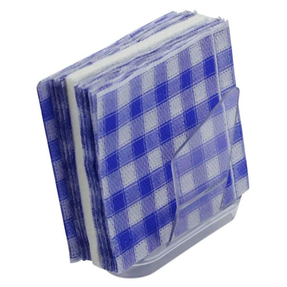 Kit 48 Porta Guardanapos Transparente de Mesa Plástico Crippa Restaurante Cafeteria