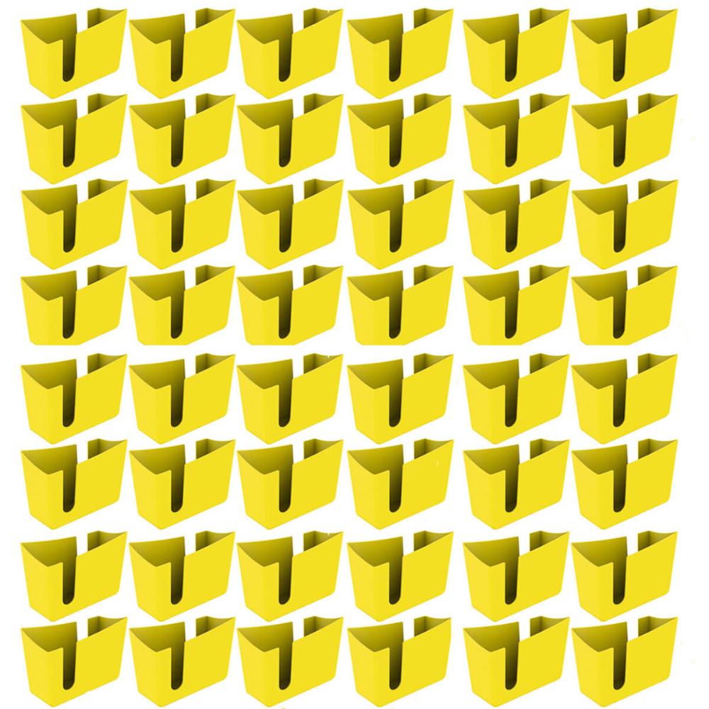 Kit 48 Suportes Porta Guardanapos de Mesa Trio Crippa Amarelo Lanchonete Restaurante