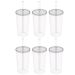Kit 6 Copos com Tampa e Canudo 500ml Crippa Transparente Plástico Água Suco Bebidas 