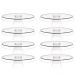 Kit 8 Bases Porta Bolos Tortas Doces 30cm com Pé Transparente Glassy Crippa