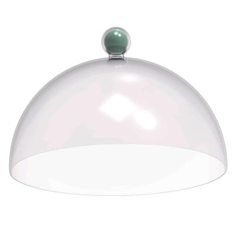 Kit 8 Cúpulas de Plástico 30cm Bolos Tortas Doces Padaria Café Hotel Verde Menta Crippa