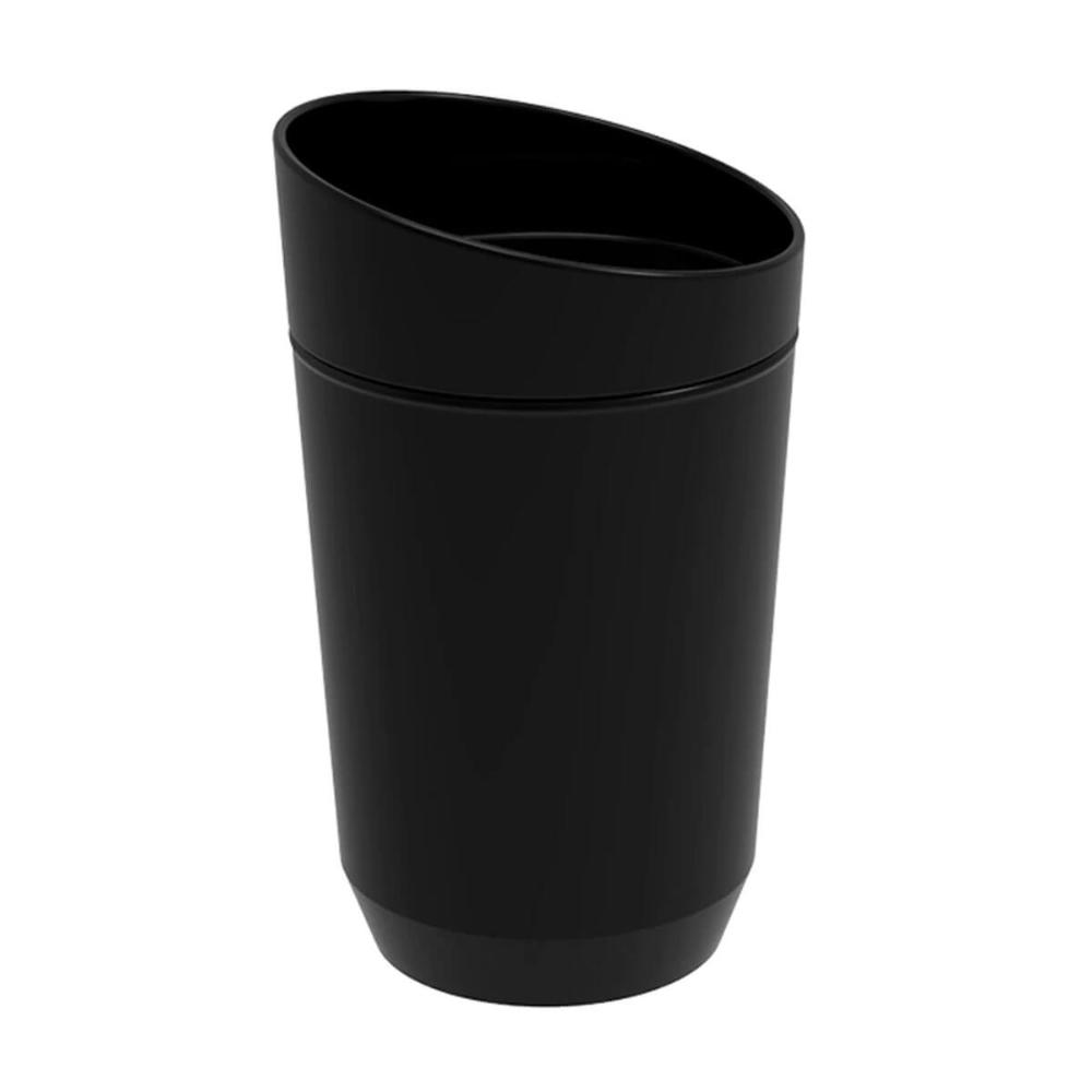 Kit Banheiro Preto Crippa 4 Peças Porta Escova Porta Sabonete Líquido Porta Algodão e Saboneteira