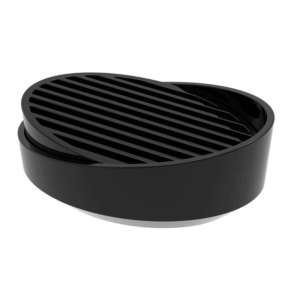 Kit Banheiro Preto Crippa 4 Peças Porta Escova Porta Sabonete Líquido Porta Algodão e Saboneteira