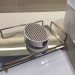 Lixeira Basculante 9L Branca e Porta Sabonete Barra Stone Lunar Crippa