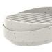 Lixeira Basculante 9L Branca e Porta Sabonete Barra Stone Lunar Crippa