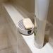 Lixeira Basculante 9L Branca e Porta Sabonete Barra Stone Lunar Crippa