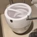 Lixeira Basculante 9L Branca e Porta Sabonete Barra Stone Lunar Crippa