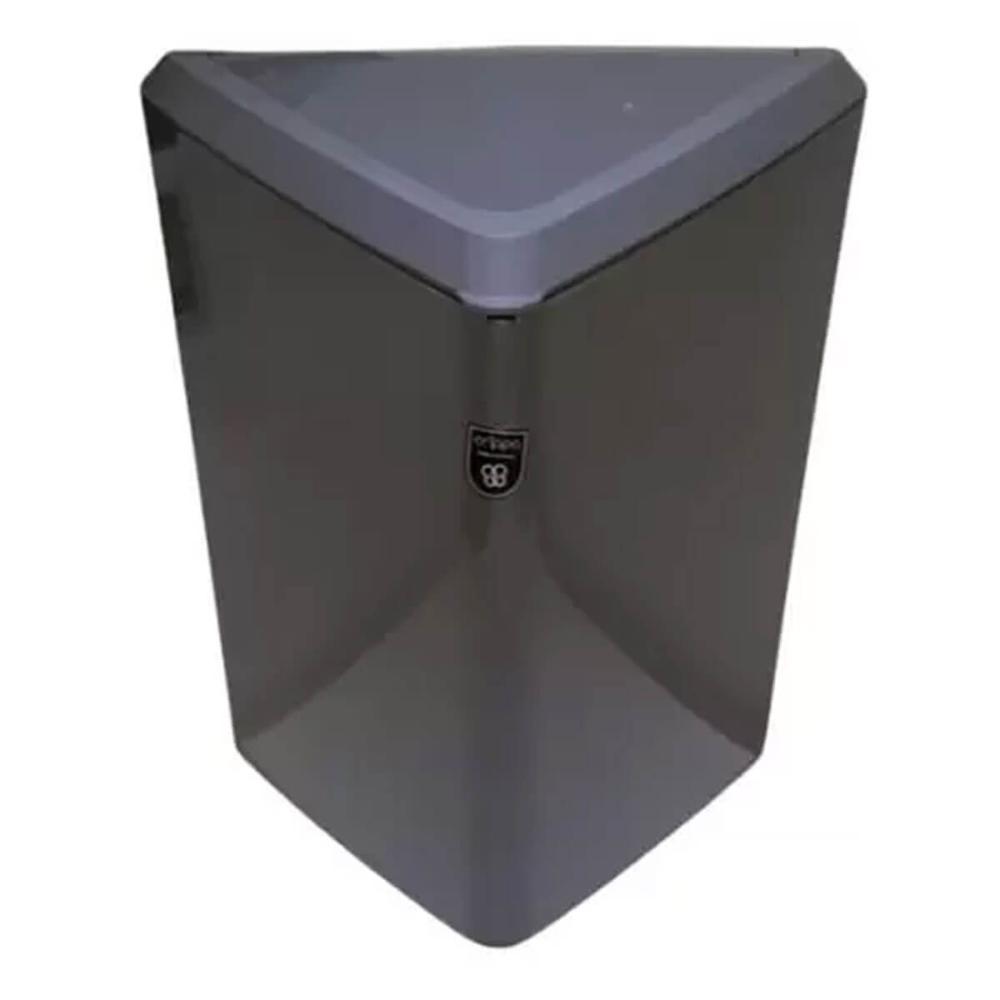 Lixeira Basculante Preta Crippa 12L Prisma Cozinha Escritório Banheiro