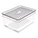 Organizador de Geladeira com Grade 2,3L Transparente Pequeno Frutas Legumes Crippa