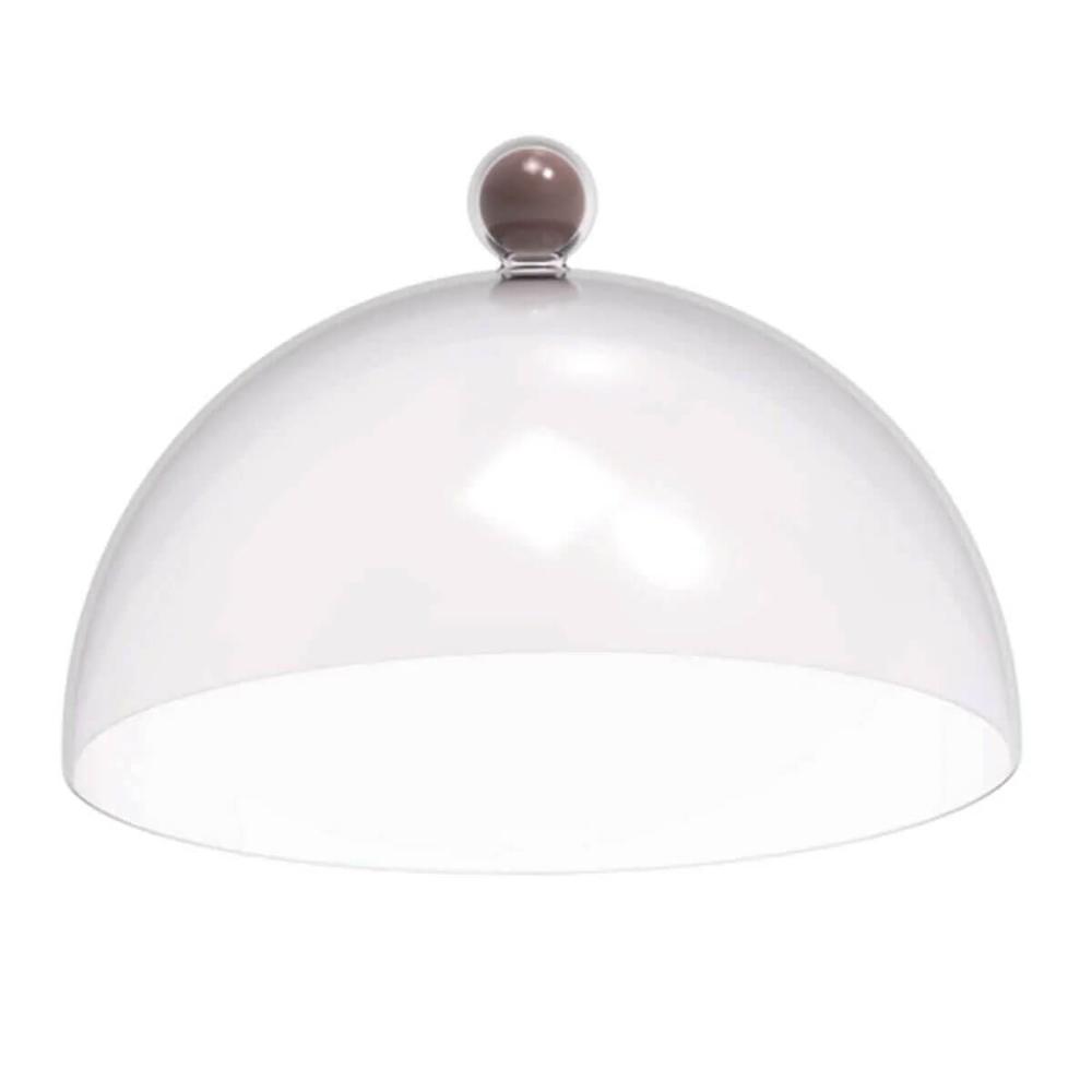 Porta Bolo 25cm Bubble com Cúpula e Pé Crippa Amêndoa Tortas Doces Boleira