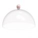 Porta Bolo 25cm Bubble com Cúpula e Pé Himalaia Rosa Crippa Boleira Tortas Doces