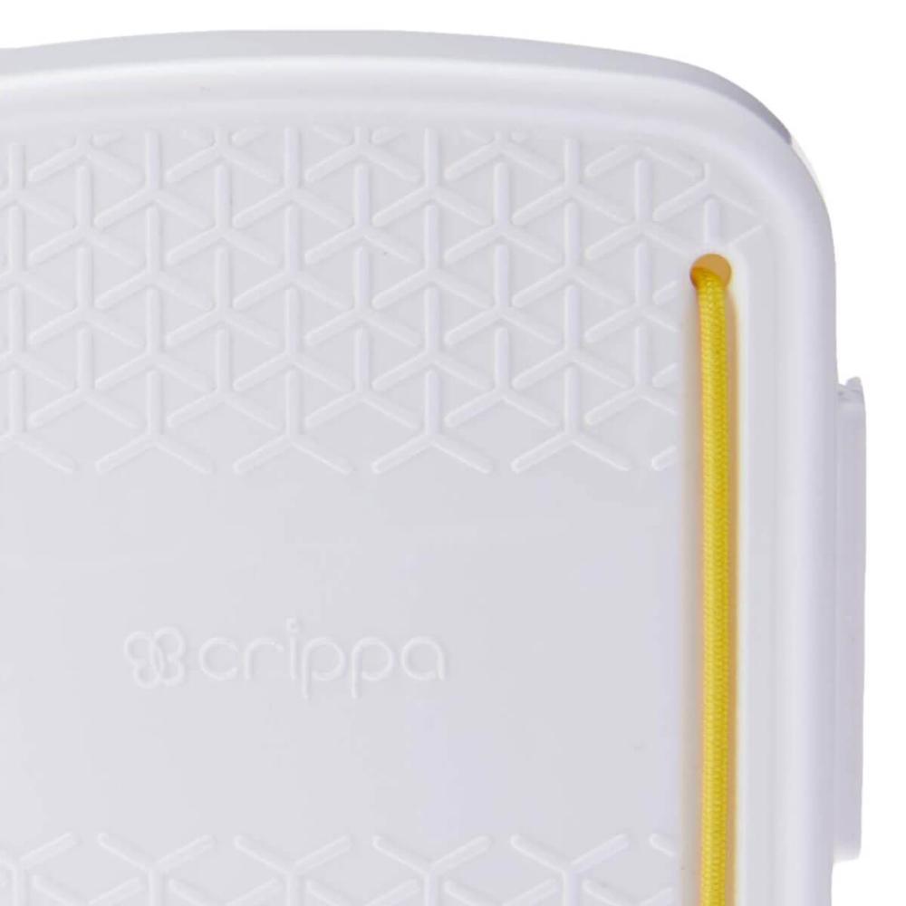Porta Cotonetes Portátil Branco para Viagem Acessórios com Elástico Interno Crippa