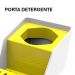 Porta Detergente com Suporte para Sabão e Esponja Branco e Amarelo Smart Crippa Pia