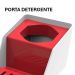 Porta Detergente com Suporte para Sabão e Esponja Branco e Vermelho Smart Crippa Pia