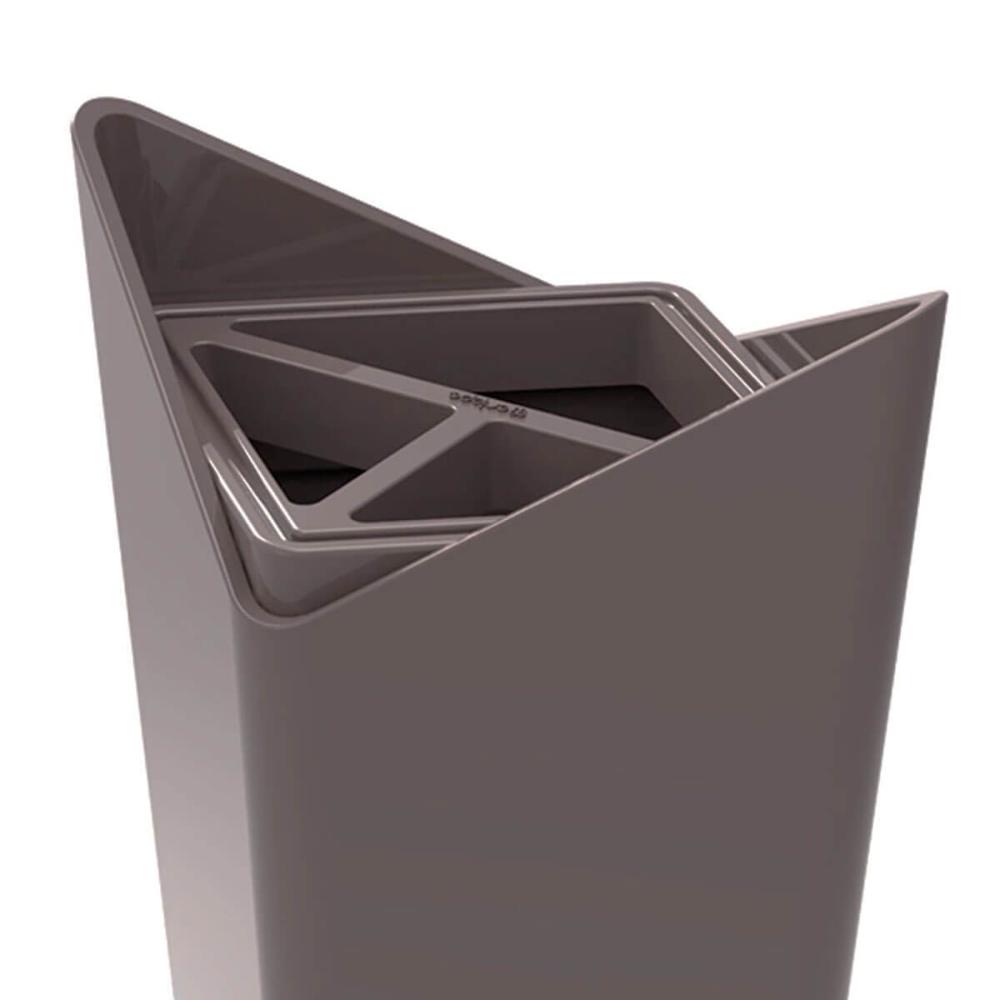 Porta Escova De Dentes Cinza Tornado Prisma Crippa Banheiro Pia Lavabo