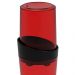 Porta Escova de Dentes com Tampa Crippa Vermelho Transparente Banheiro Lavabo Pia