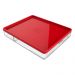 Pote com Divisórias e Tampa 1L Crippa Marmita Retangular 23,5x19x4,5cm Vermelho