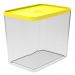 Pote para Mantimentos com Tampa 5L Crippa Transparente e Amarelo Porta Alimentos Condimentos
