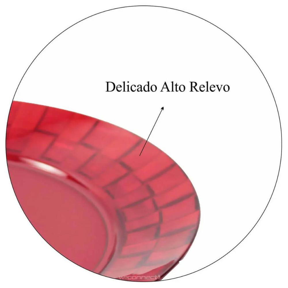 Prato Médio Vermelho Crippa Bandeja para Servir Mesa Posta Porções Aperitivos