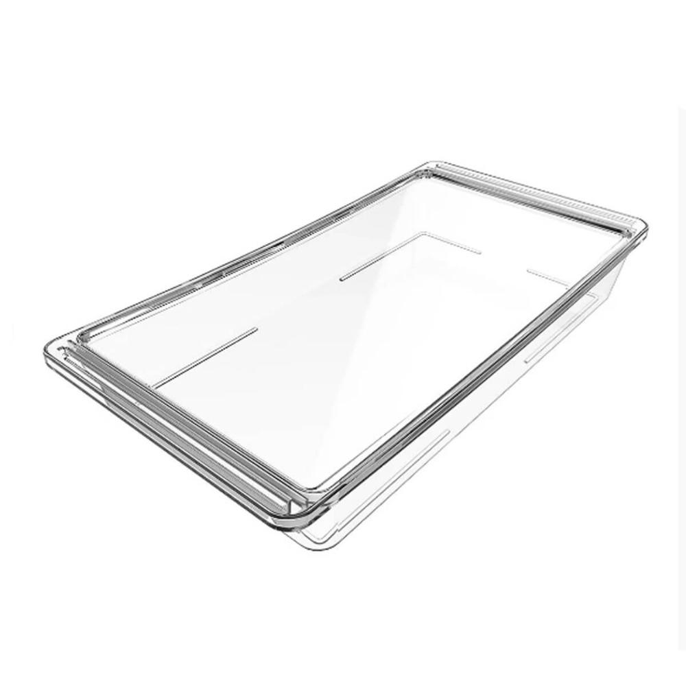 Travessa Hermética Retangular com Tampa 3,4L Transparente Frutas Legumes Verduras Crippa