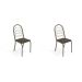 Conjunto com 2 Cadeiras Holanda Nickel e Marrom
