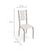 Conjunto com 2 Cadeiras Lisboa Nickel e Branco