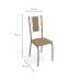 Conjunto com 2 Cadeiras Lisboa Nickel e Capuccino