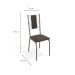 Conjunto com 2 Cadeiras Lisboa Nickel e Marrom