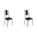 Conjunto com 2 Cadeiras Lisboa Nickel e Preto