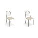 Conjunto com 2 Cadeiras Noruega Nickel e Nude
