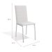Conjunto com 2 Cadeiras de Cozinha Amsterdã Cromado e Branco