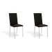 Conjunto com 2 Cadeiras de Cozinha Amsterdã Cromado e Preto