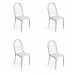 Conjunto com 4 Cadeiras de Cozinha Holanda Cromado e Branco