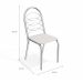 Conjunto com 4 Cadeiras de Cozinha Holanda Cromado e Branco
