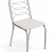 Conjunto com 4 Cadeiras de Cozinha Holanda Cromado e Branco