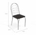 Conjunto com 4 Cadeiras de Cozinha Holanda Cromado e Preto