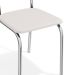 Conjunto com 4 Cadeiras de Cozinha Lisboa Cromado e Branco