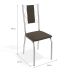 Conjunto com 4 Cadeiras de Cozinha Lisboa Cromado e Marrom