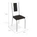Conjunto com 4 Cadeiras de Cozinha Lisboa Cromado e Preto