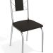 Conjunto com 4 Cadeiras de Cozinha Lisboa Cromado e Preto