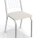 Conjunto com 4 Cadeiras de Cozinha Noruega Cromado e Branco