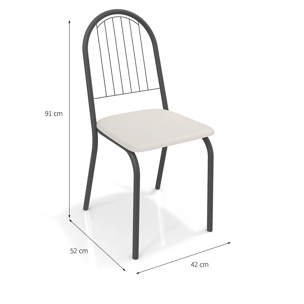 Conjunto com 4 Cadeiras de Cozinha Noruega Preto e Branco