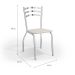 Conjunto com 4 Cadeiras de Cozinha Portugal Cromado e Branco