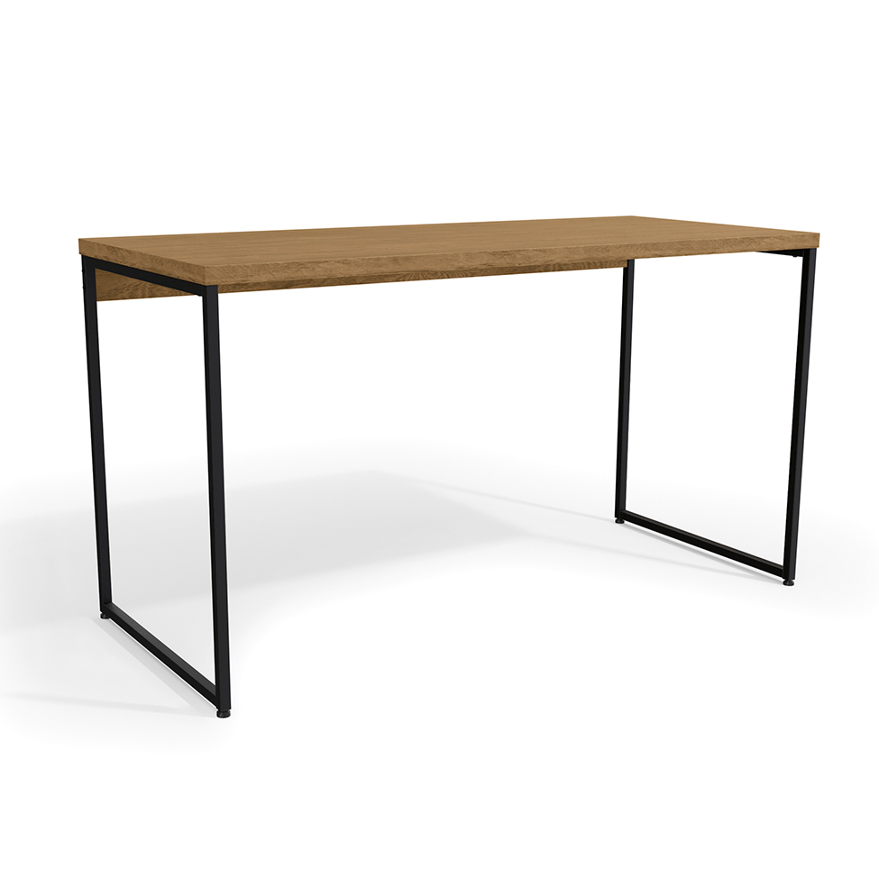 Conjunto de 2 Escrivaninhas 1 GV e Estante Ester Freijó e Preto