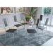 Conjunto de Mesa de Cozinha com 6 Cadeiras Bianca Preto e Cromado