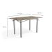 Conjunto de Mesa de Cozinha com Tampo de Vidro e 6 Cadeiras Joana Preto e Cromado